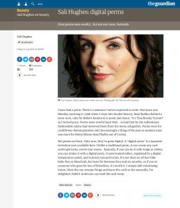 Digital perm article, The Guardian